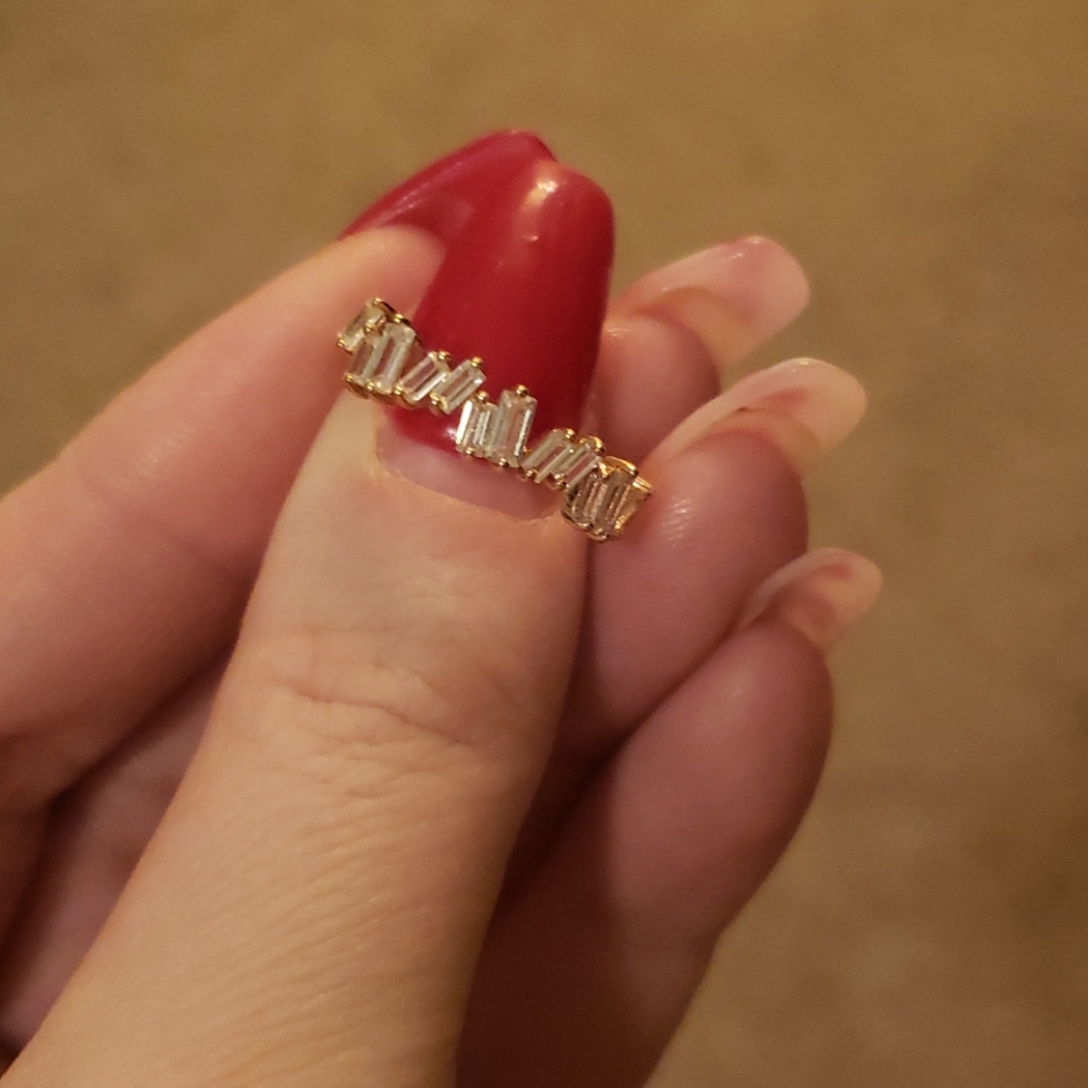 Rose gold color and Swarovski crystal ring